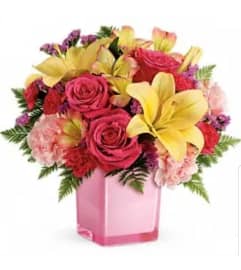 Pink Pops. An arrangement by Avenue Flowers and Gifts.
