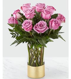 PURE BEAUTY LAVENDER ROSE BOUQUET. An arrangement by Avenue Flowers and Gifts.