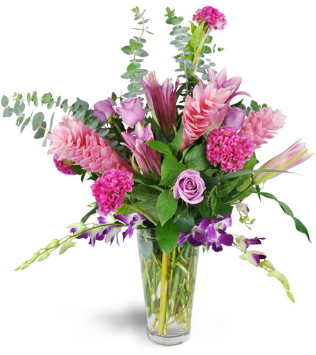 Hopelessly Devoted. An arrangement by Avenue Flowers and Gifts. Elegant and modern, this arrangement includes roses, dendrobium orchids, pink...