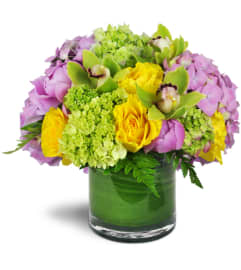 Summer's Bounty Vase™. An arrangement by Avenue Flowers and Gifts.