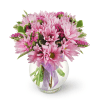 Happy Thoughts - Deluxe. An arrangement by Avenue Flowers and Gifts. This joyful bouquet features lavender daisies, statice, and assorted greenery..