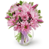 Happy Thoughts - Premium. An arrangement by Avenue Flowers and Gifts. This joyful bouquet features lavender daisies, statice, and assorted greenery..